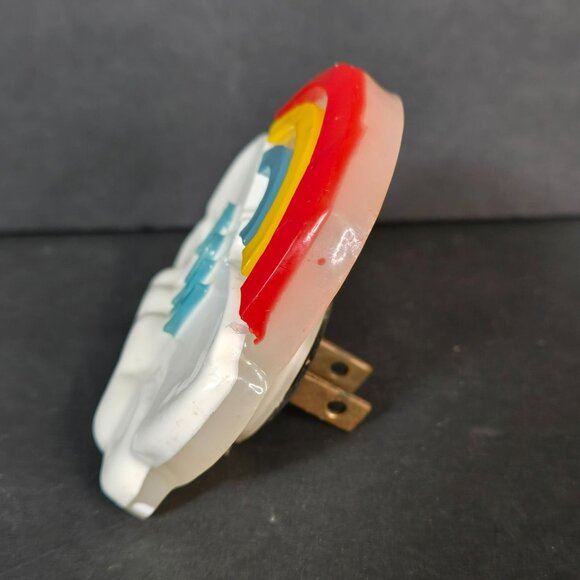 Vintage 80s Lucite Rainbow Night Light "Tom" Name Clouds Working Condition - Picture 6 of 11